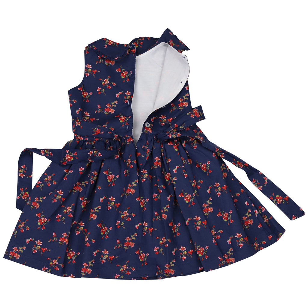 C1424N Navy Floral Floral Dress