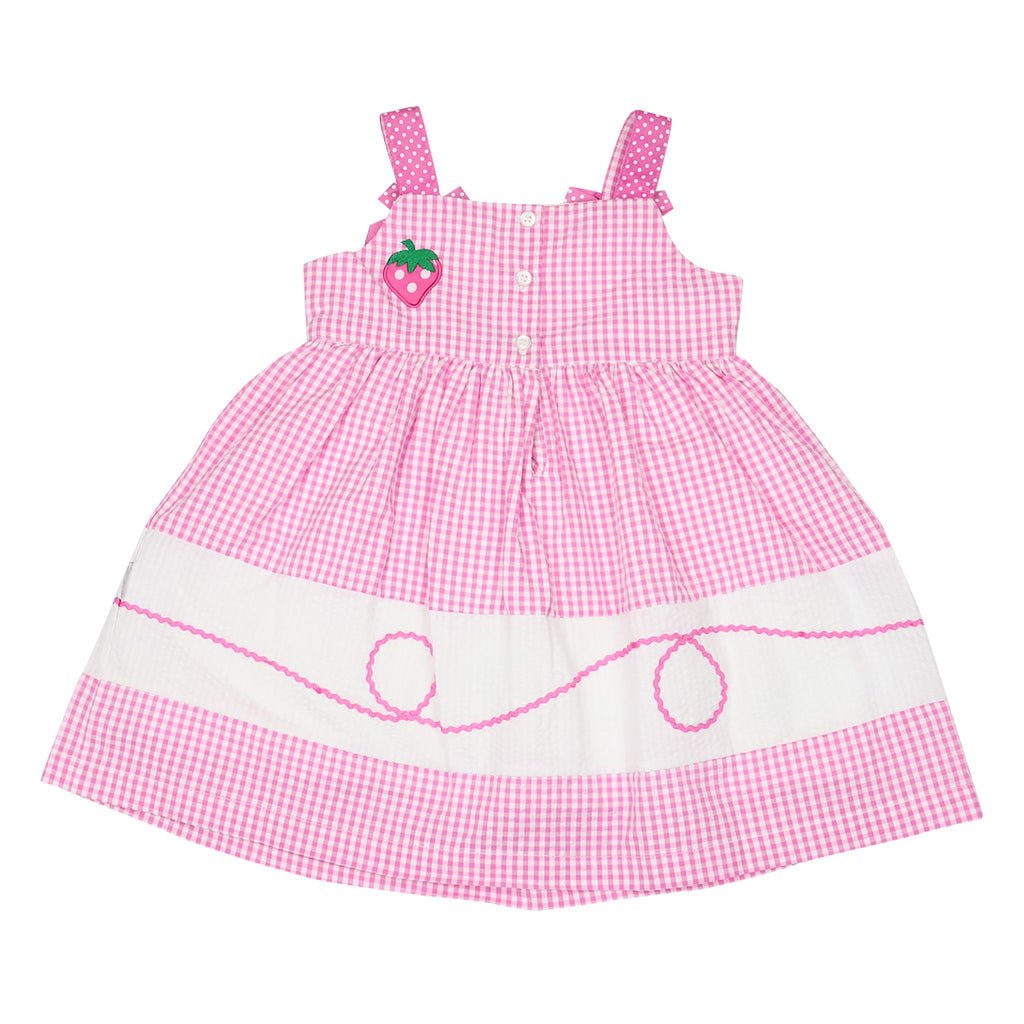 A1443P Fruit and Flower Seersucker Dress