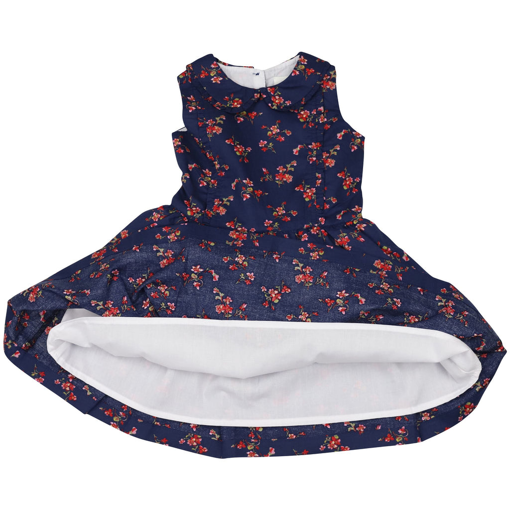 C1424N Navy Floral Floral Dress