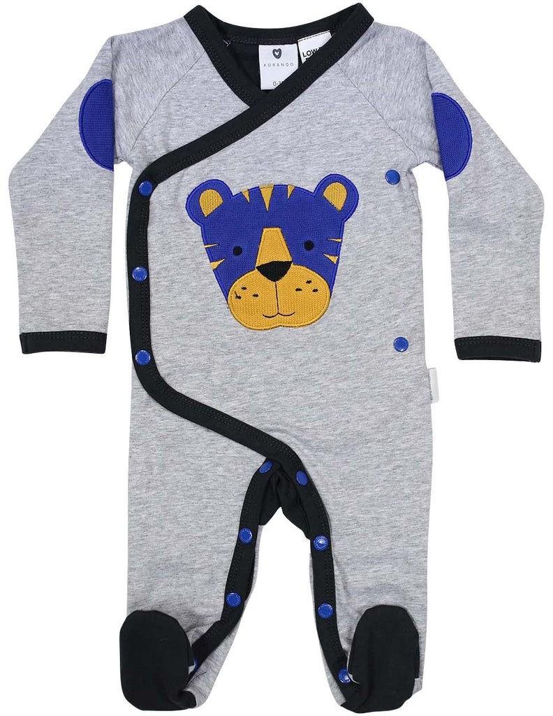 B13001C Little Tiger Long Sleeve Romper