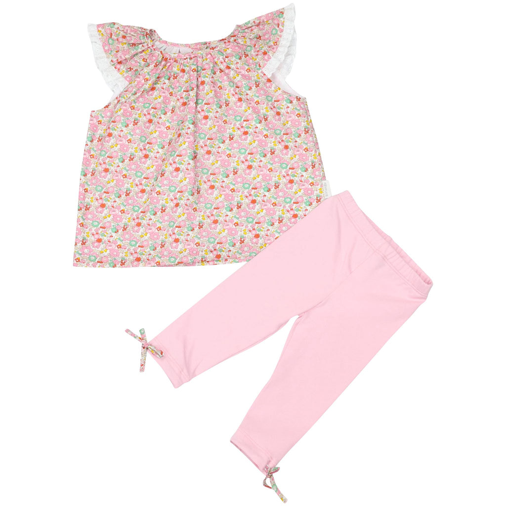 C1411P Classic Floral Floral Blouse & Legging