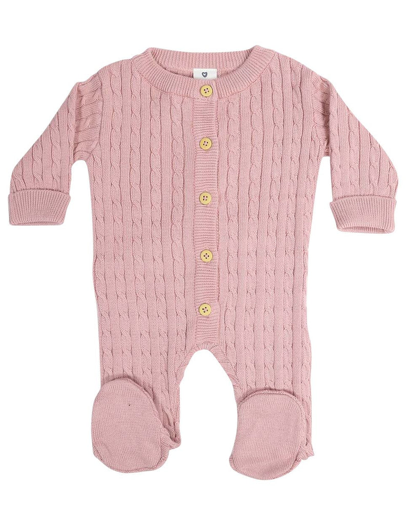 C13013D Classique Girl Cable Knit Romper