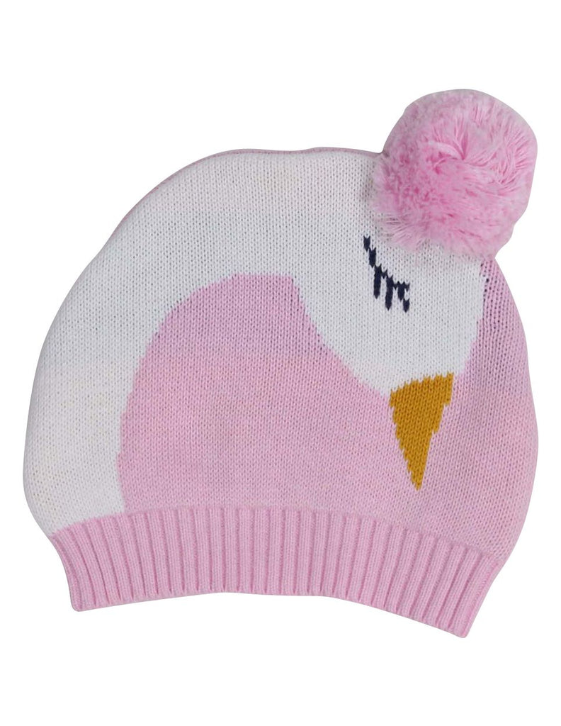 B13015P Swan Princess Swan Princess Knit Beanie with Pom Pom