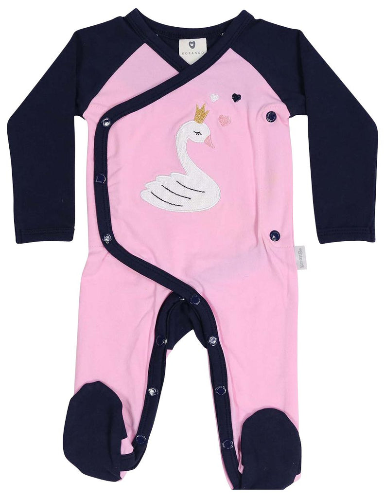 B13009P Swan Princess Long Sleeve Romper