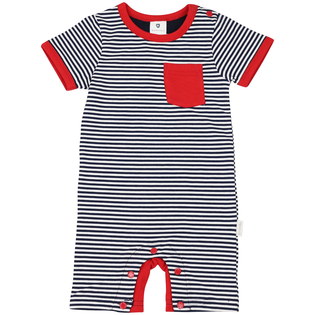C1415N Nautical Stripes S/S Romper