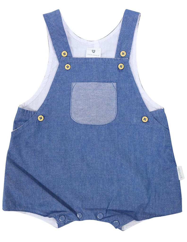 B1210D Chambray Sunsuit-All In Ones-Korango_Australia-Kids_Fashion-Children's_Wear