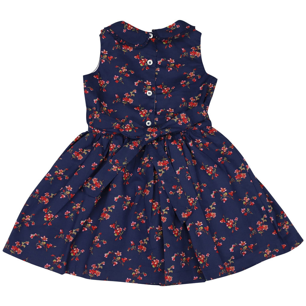 C1424N Navy Floral Floral Dress