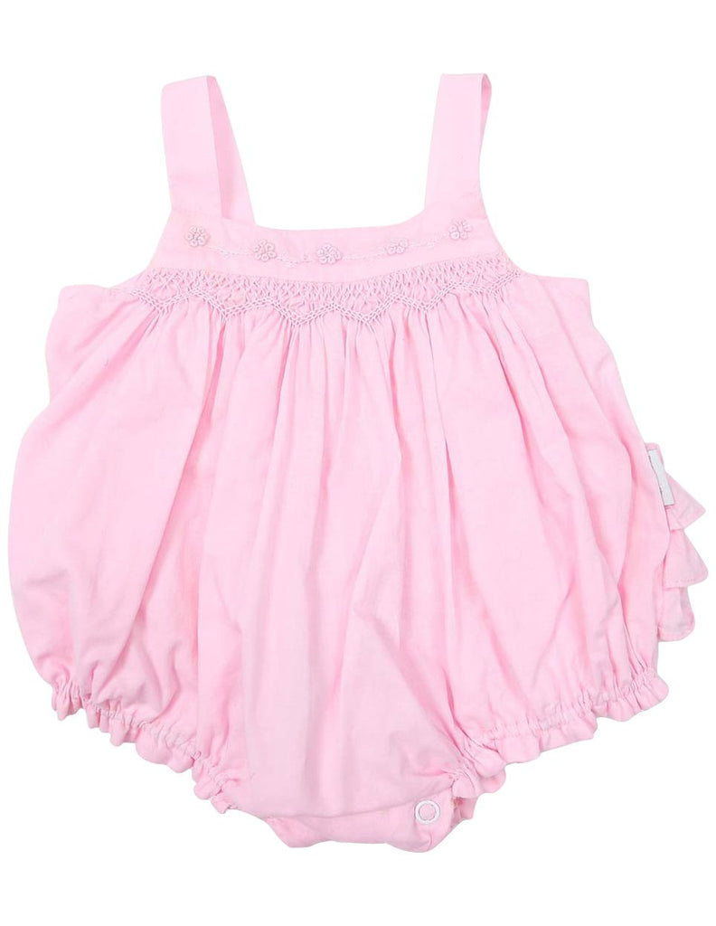 C1204P Rosette Sunsuit-All In Ones-Korango_Australia-Kids_Fashion-Children's_Wear