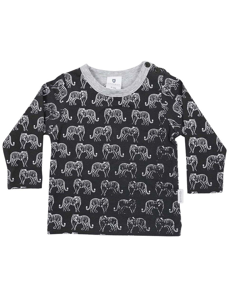 A1303C Tiger Long Sleeve Tiger Print Tee