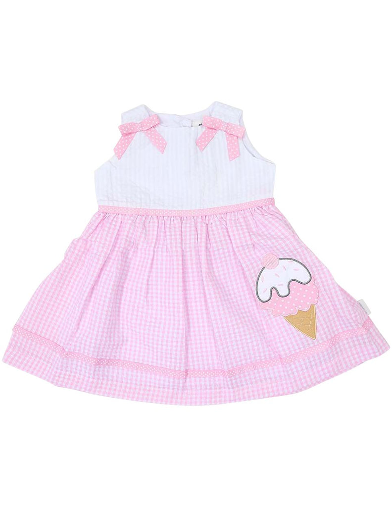 A1212P Seersucker Ice Cream Dress-Dress-Korango_Australia-Kids_Fashion-Children's_Wear