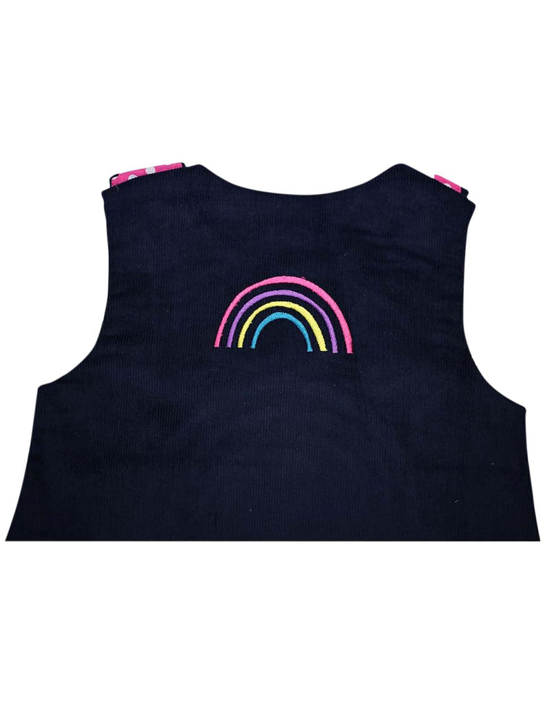 A1354N Standing out from the Crowd Rainbow Lined Cord Pinafore