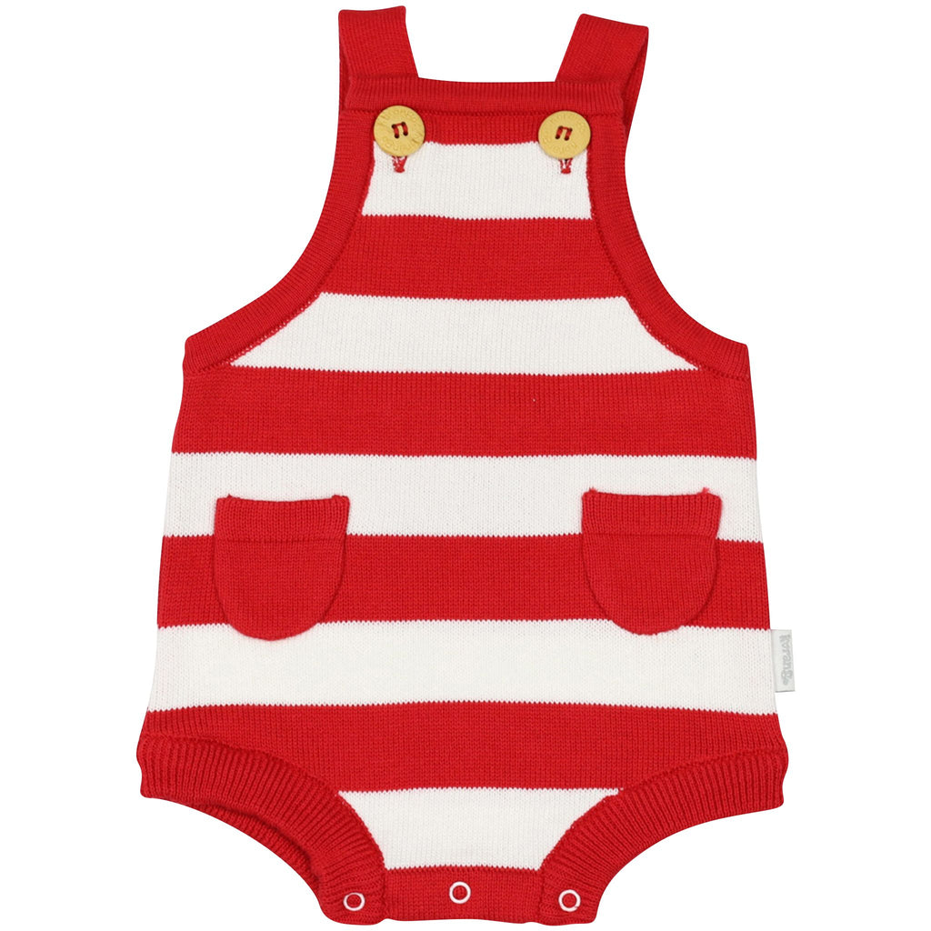 B1425R Chirpy Bird Knit Sunsuit