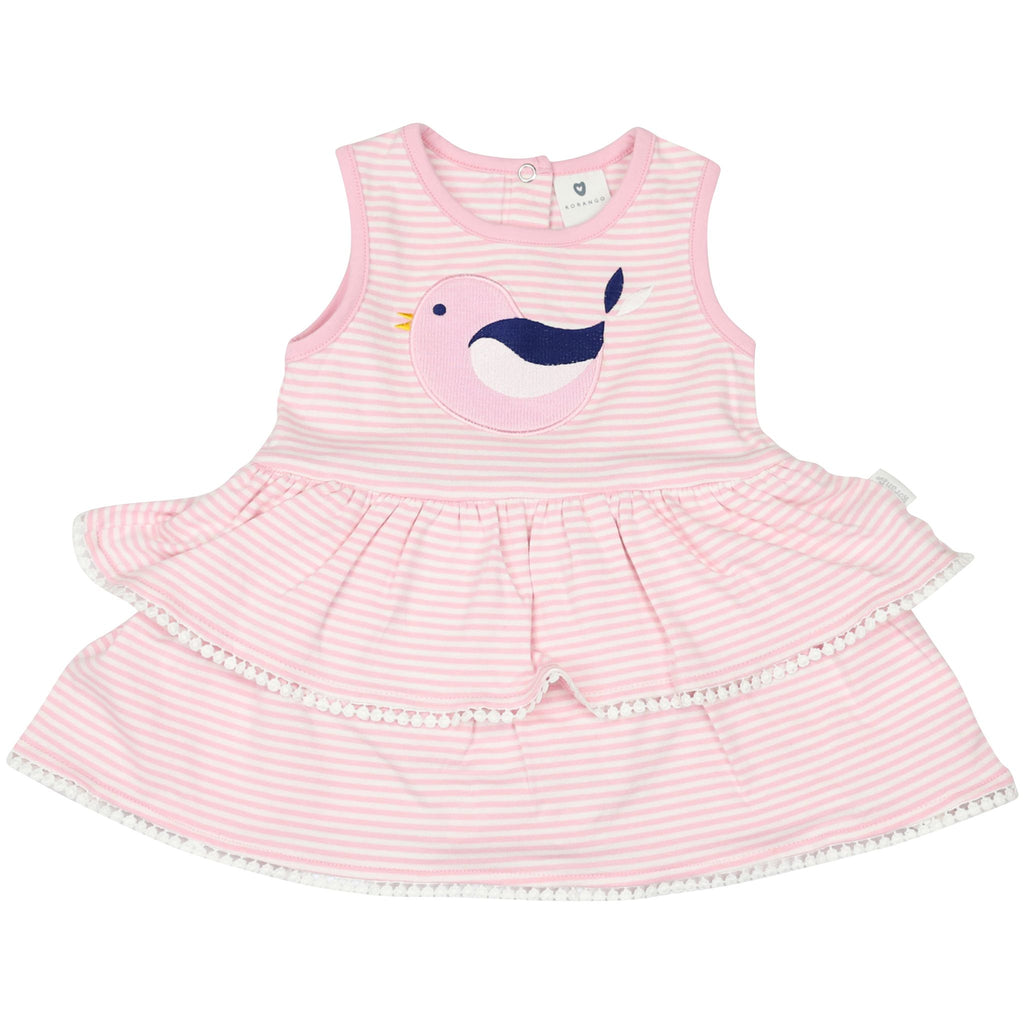 B1422P Chirpy Bird Layered Dress/Bodysuit
