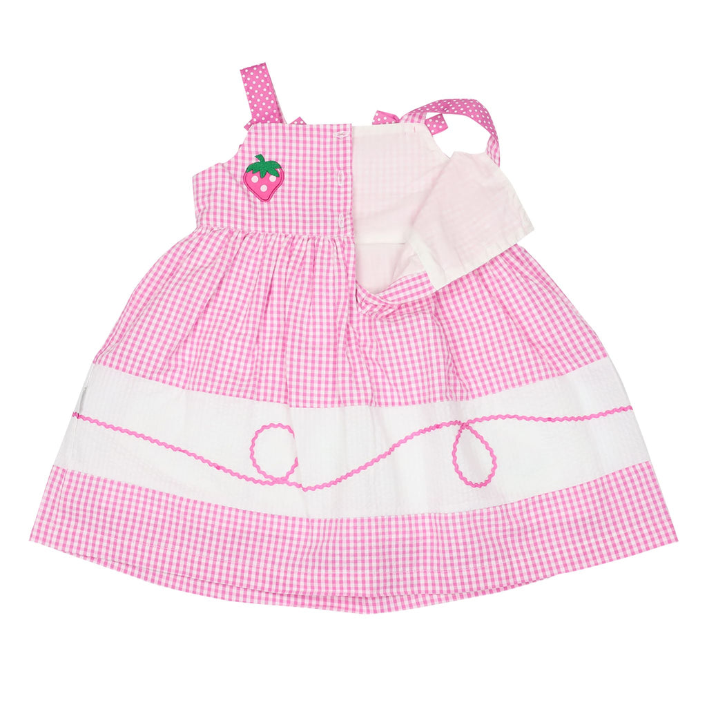 A1443P Fruit and Flower Seersucker Dress