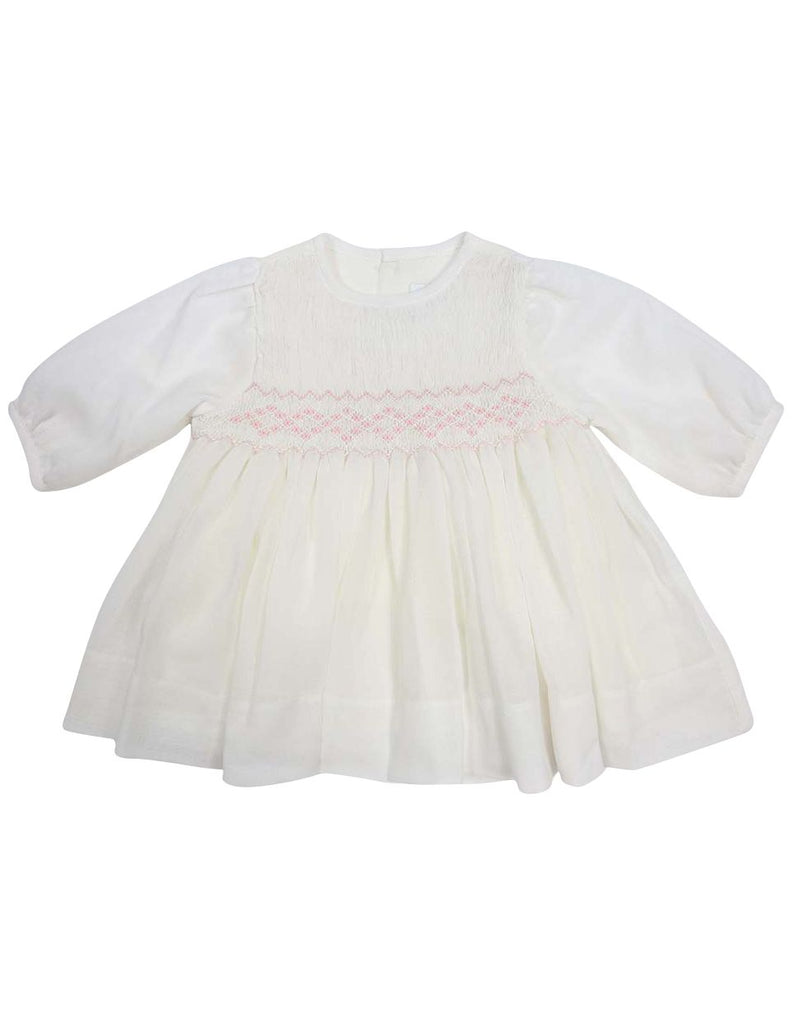 C13002I Timeless Hand Smocked/Embroidered Cotton Voile Dress