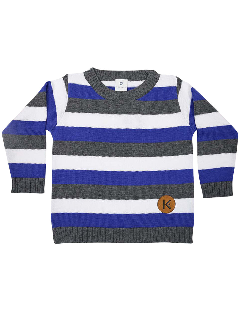 A1429B Fighter Jet Striped Sweater