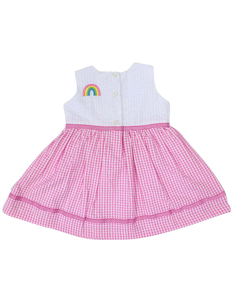 A1215H Seersucker Rainbow Dress-Dress-Korango_Australia-Kids_Fashion-Children's_Wear
