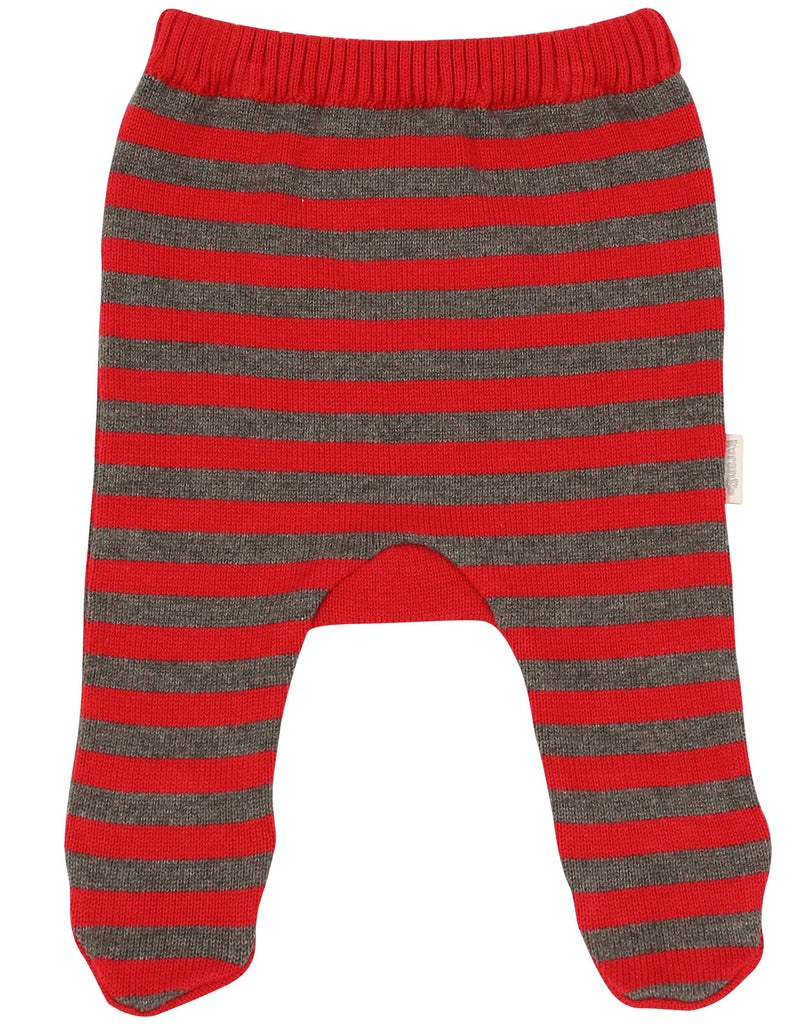 B1103 Mr Fox Striped Knit Legging-Leggings-Korango_Australia-Kids_Fashion-Children's_Wear