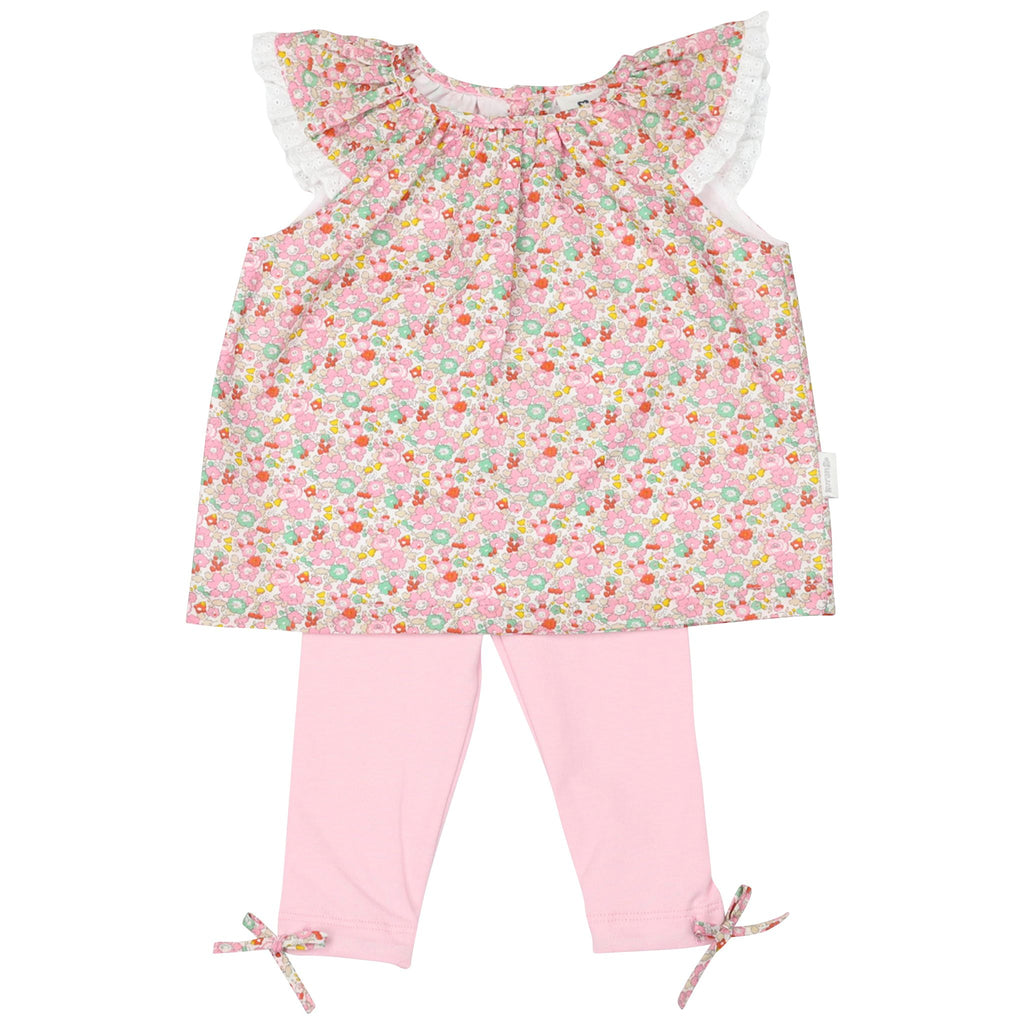 C1411P Classic Floral Floral Blouse & Legging