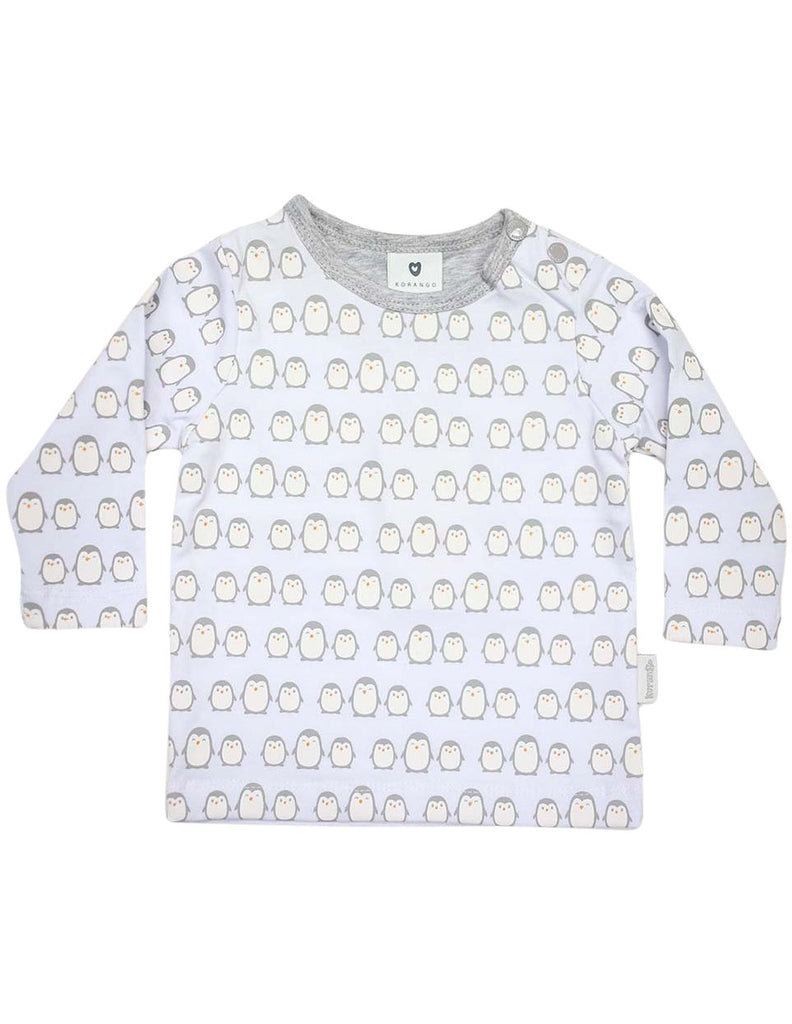 B13020G Baby Penguin Printed Long Sleeve Top