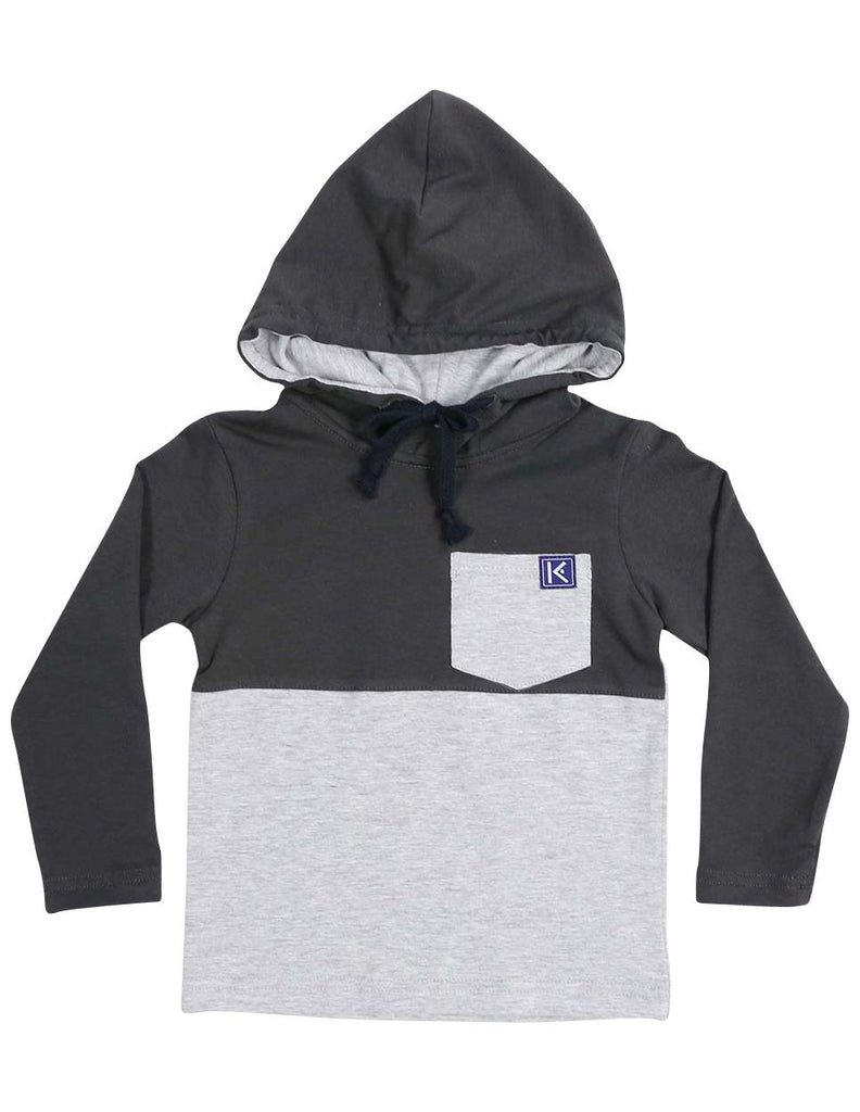 A1329C City Long Sleeve Hooded Pocket Tee
