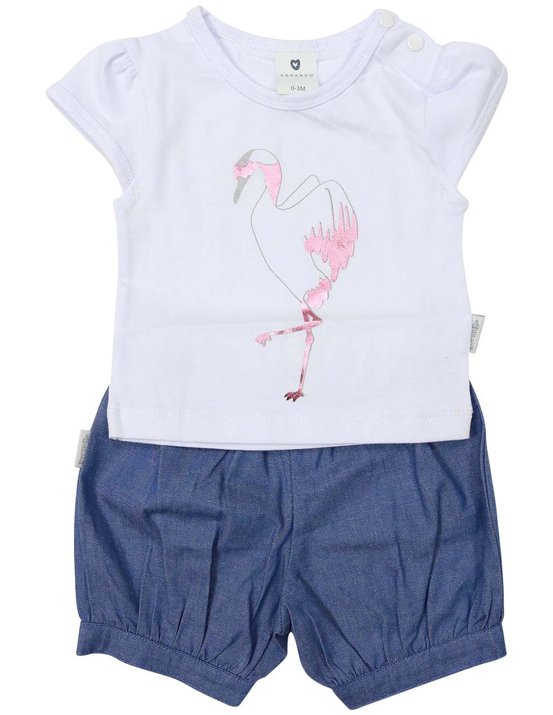 B1227P Origami Frill Top & Short-Sets-Korango_Australia-Kids_Fashion-Children's_Wear