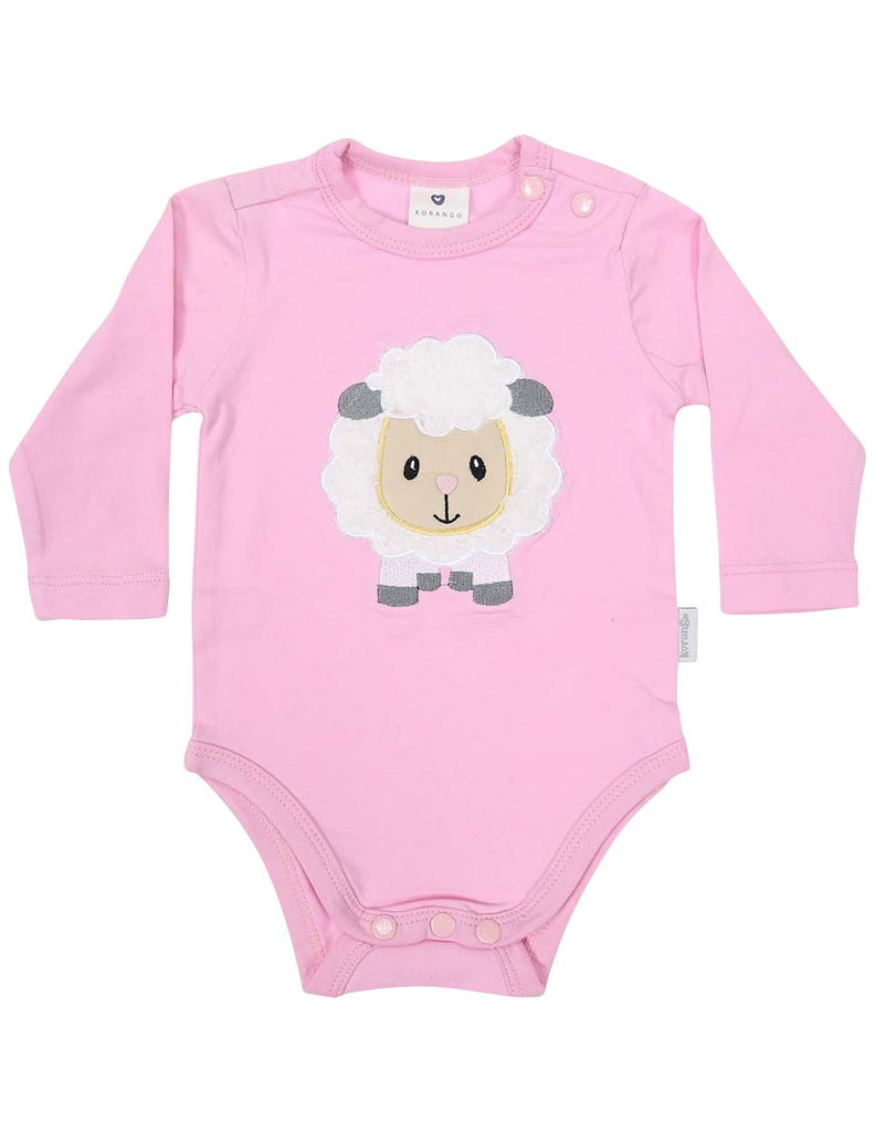 B13025P Baa Baa White Sheep Bodysuit with Applique