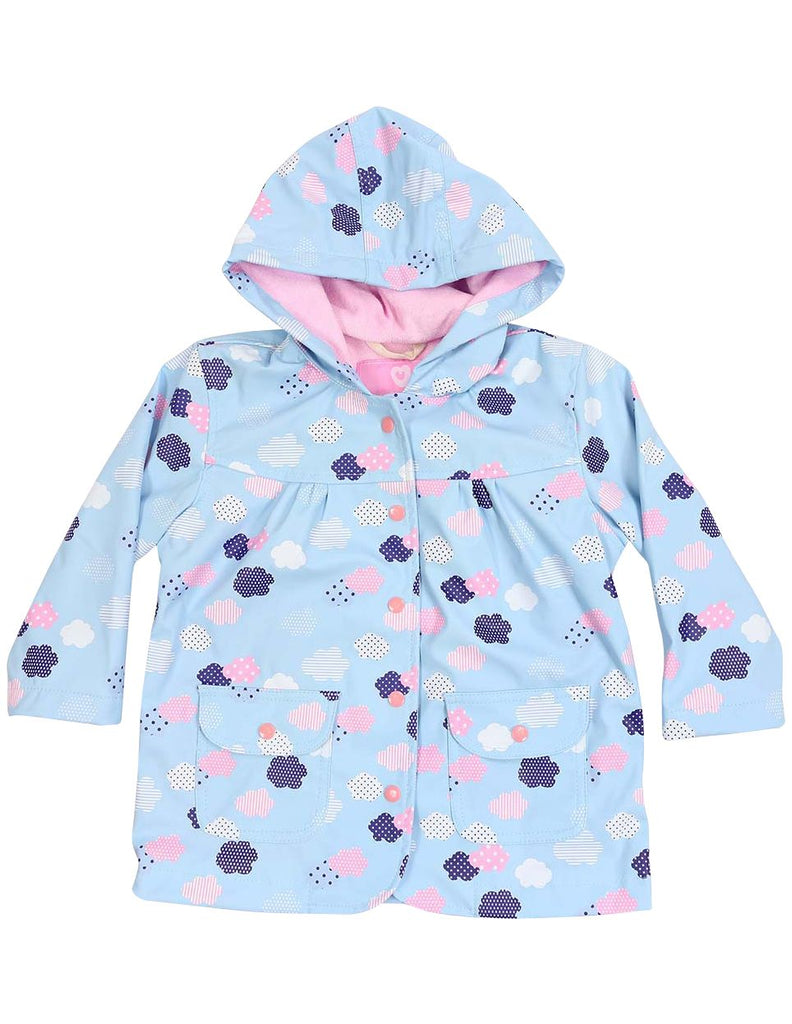 A1342B Rainwear Raincoat Cloud Print French Terry Lined