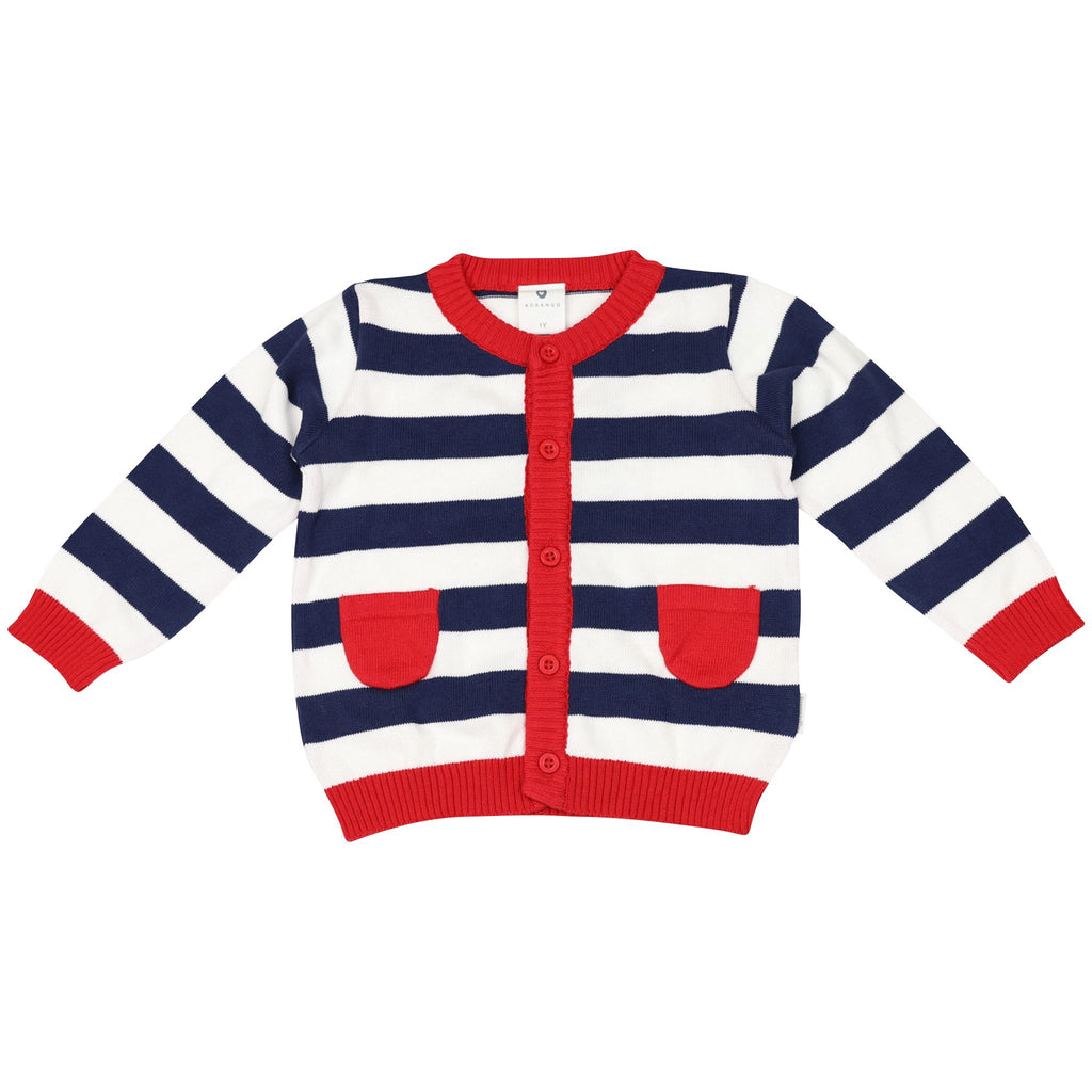C1418N Nautical Stripes Cardigan