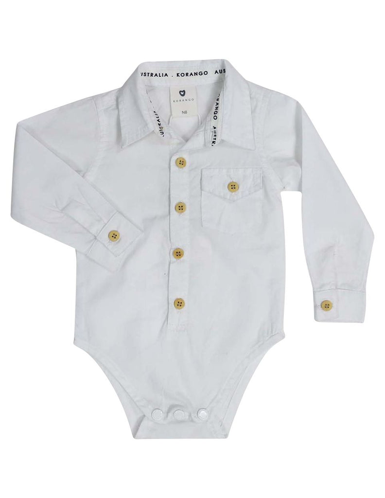 C13022W Classique Boy Woven Shirt Bodysuit