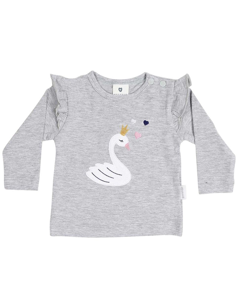 B13011G Swan Princess Applique Top