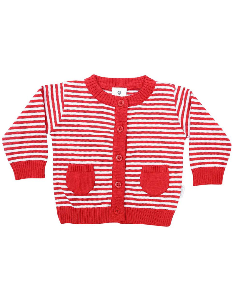B1219R Striped Cardigan-Cardigans/Jackets/Sweaters-Korango_Australia-Kids_Fashion-Children's_Wear