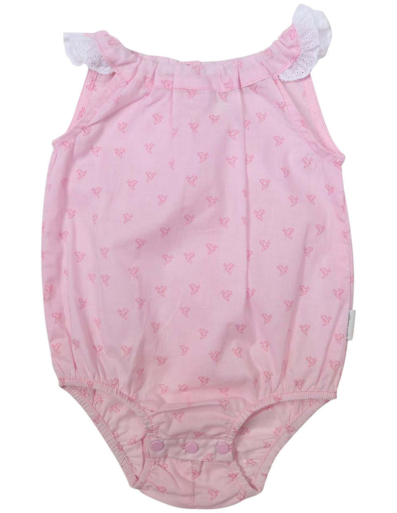 B1225P Origami Cotton Sunsuit-All In Ones-Korango_Australia-Kids_Fashion-Children's_Wear