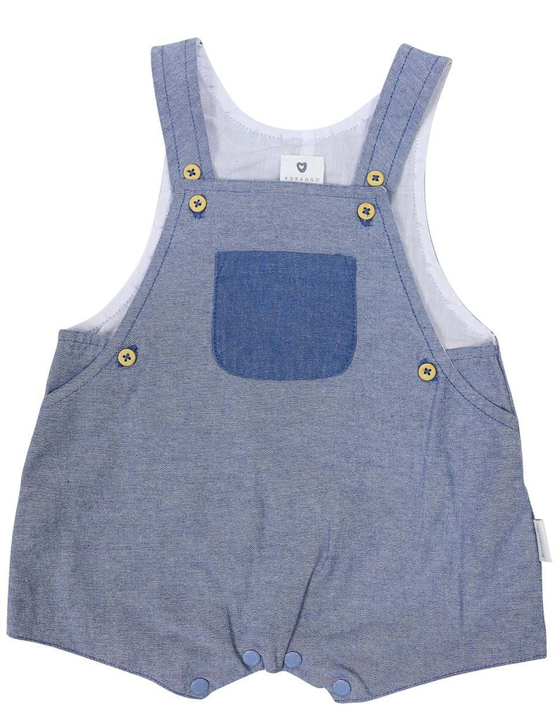 B1210L Chambray Sunsuit-All In Ones-Korango_Australia-Kids_Fashion-Children's_Wear