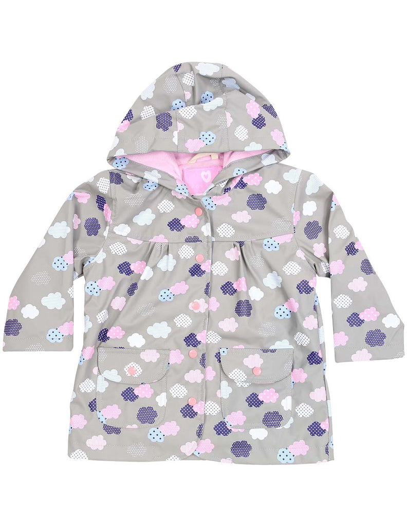 A1342G Rainwear Raincoat Cloud Print French Terry Lined