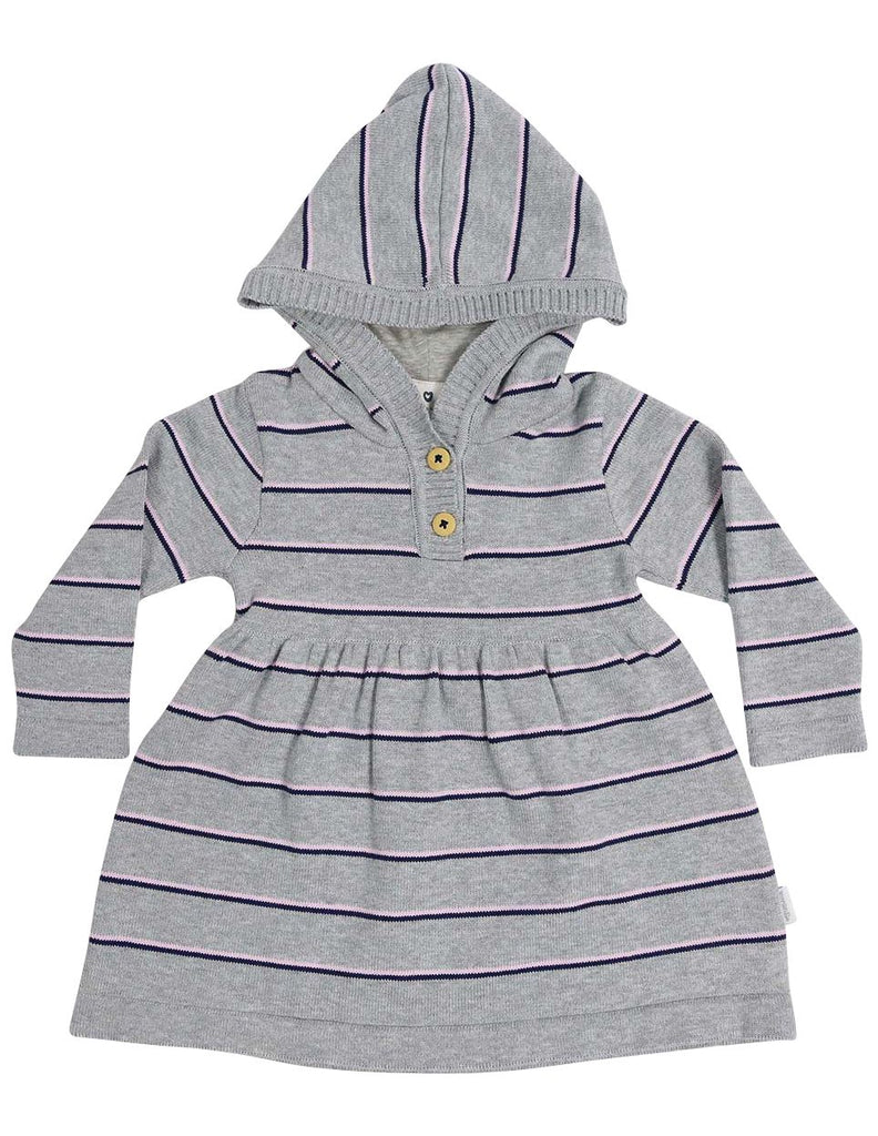 A1335G Stars Stripe Hooded Knit Dress
