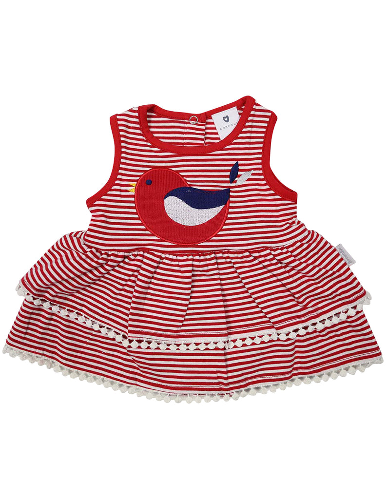 B1422R Chirpy Bird Layered Dress/Bodysuit