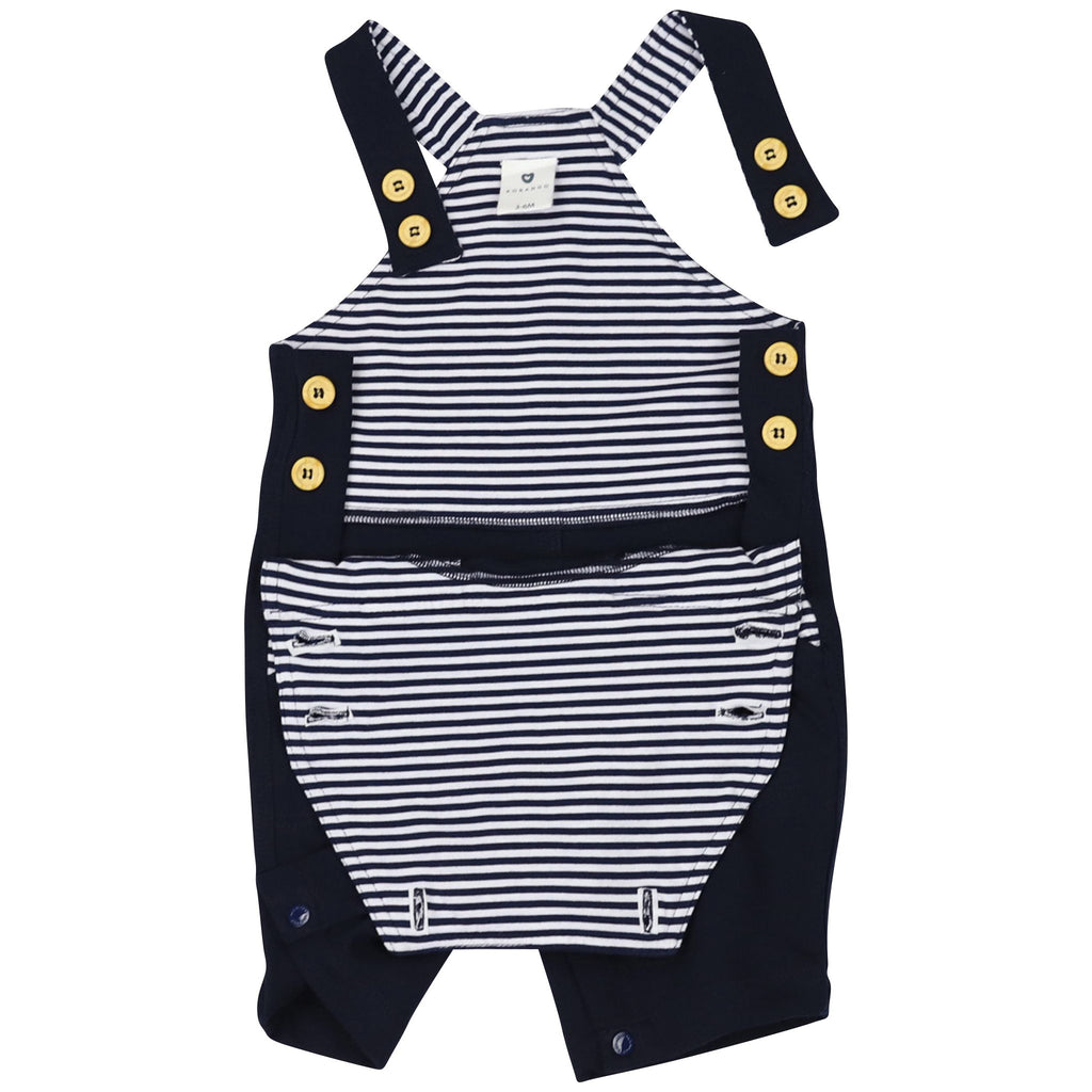 C1417N Nautical Stripes Cotton Overalls