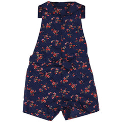 C1421N Navy Floral Floral Zip Playsuit