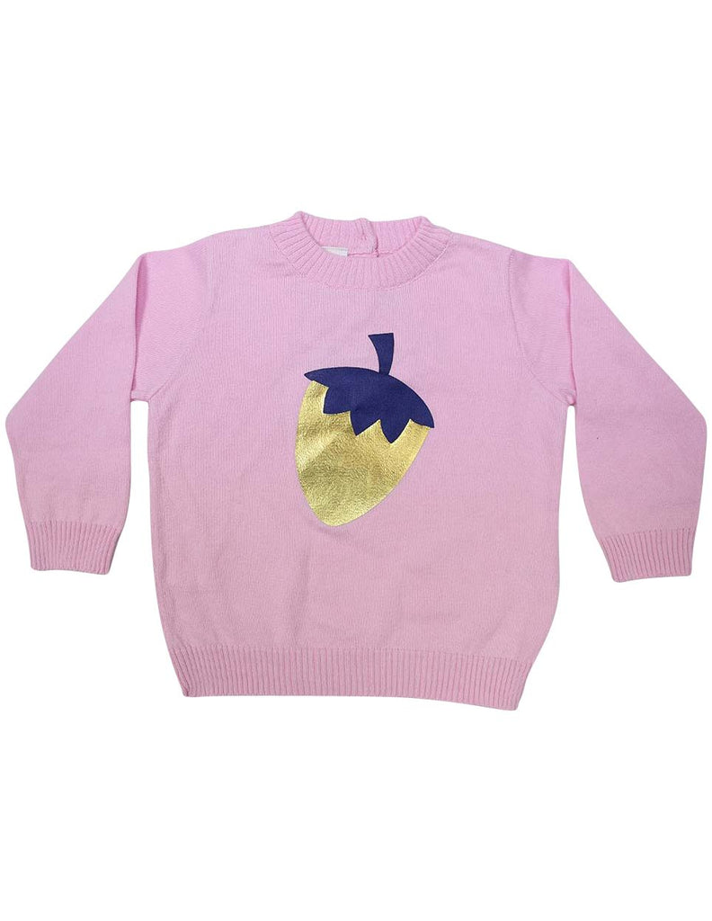 A1235P Strawberry Sweater-Cardigans/Jackets/Sweaters-Korango_Australia-Kids_Fashion-Children's_Wear