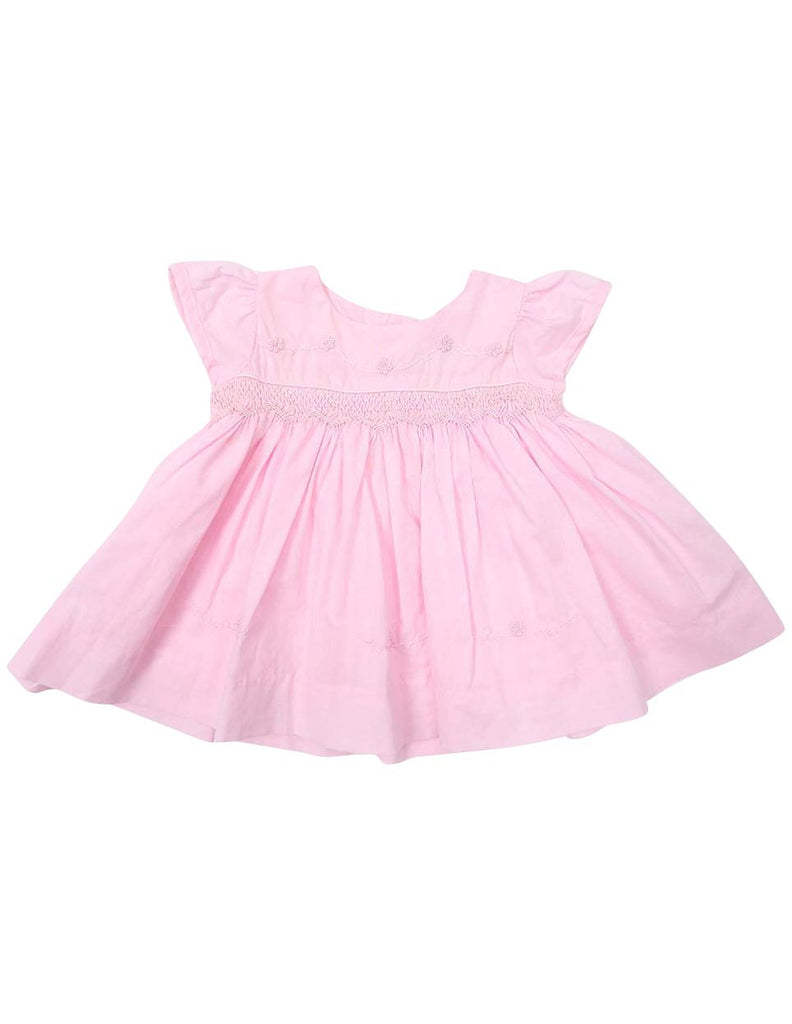 C1201P Rosette Dress-Dress-Korango_Australia-Kids_Fashion-Children's_Wear