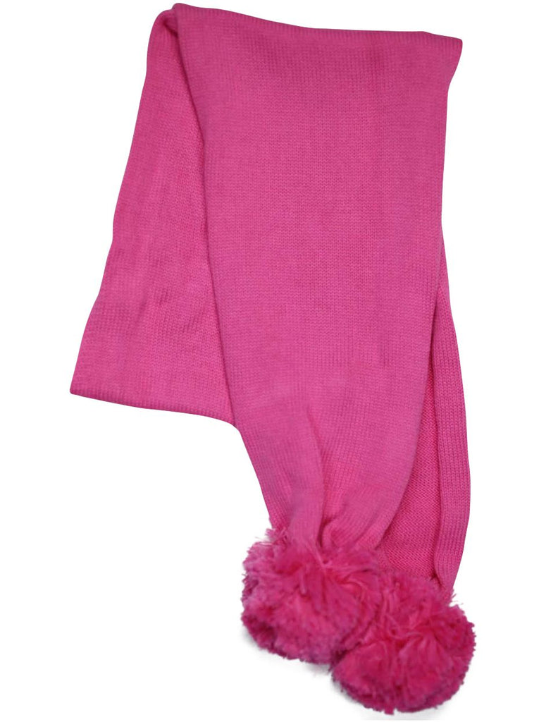 A1360P Standing out from the Crowd Knit Scarf with Pom Poms