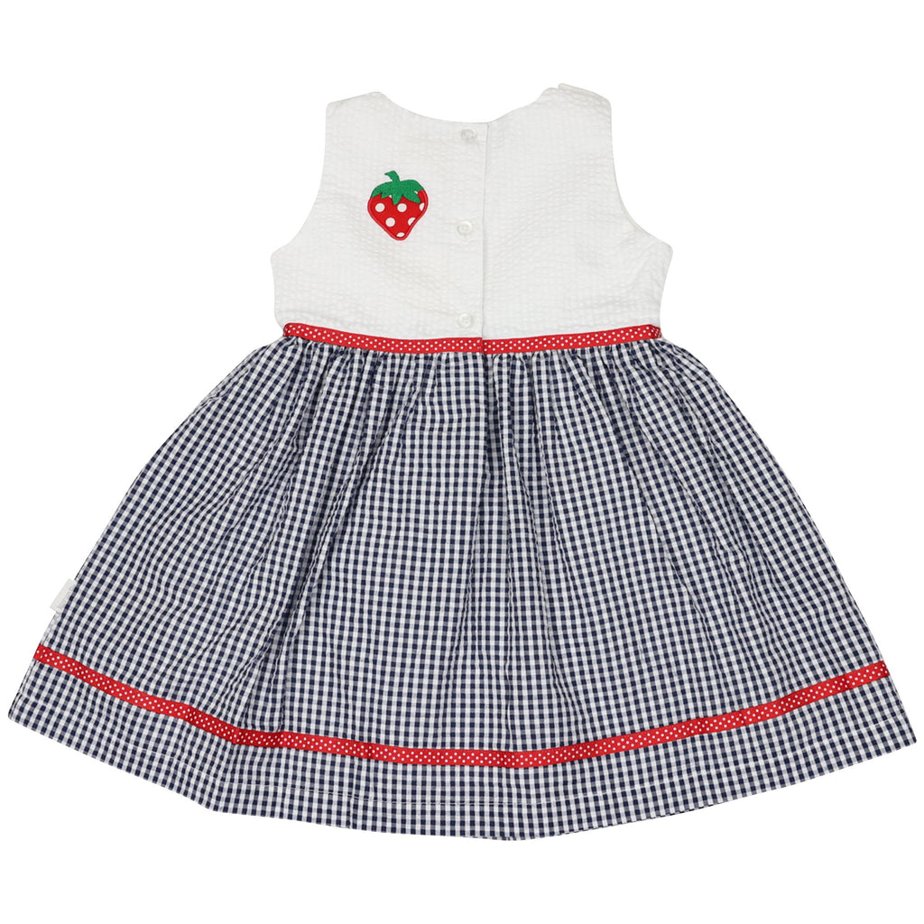 A1441N Strawberry Seersucker Dress