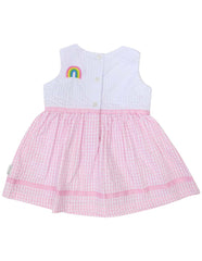 A1215P Seersucker Rainbow Dress-Dress-Korango_Australia-Kids_Fashion-Children's_Wear