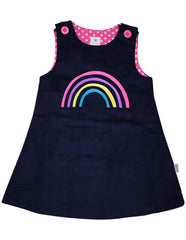 A1354N Standing out from the Crowd Rainbow Lined Cord Pinafore