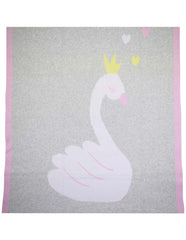B13017G  Swan Princess Swan Princess Knit Blanket (100cm x 80cm)