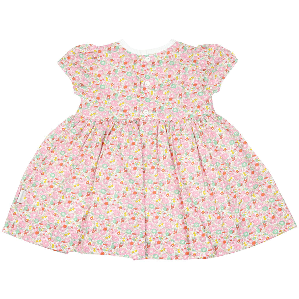 C1409P Classic Floral Smocked Dress