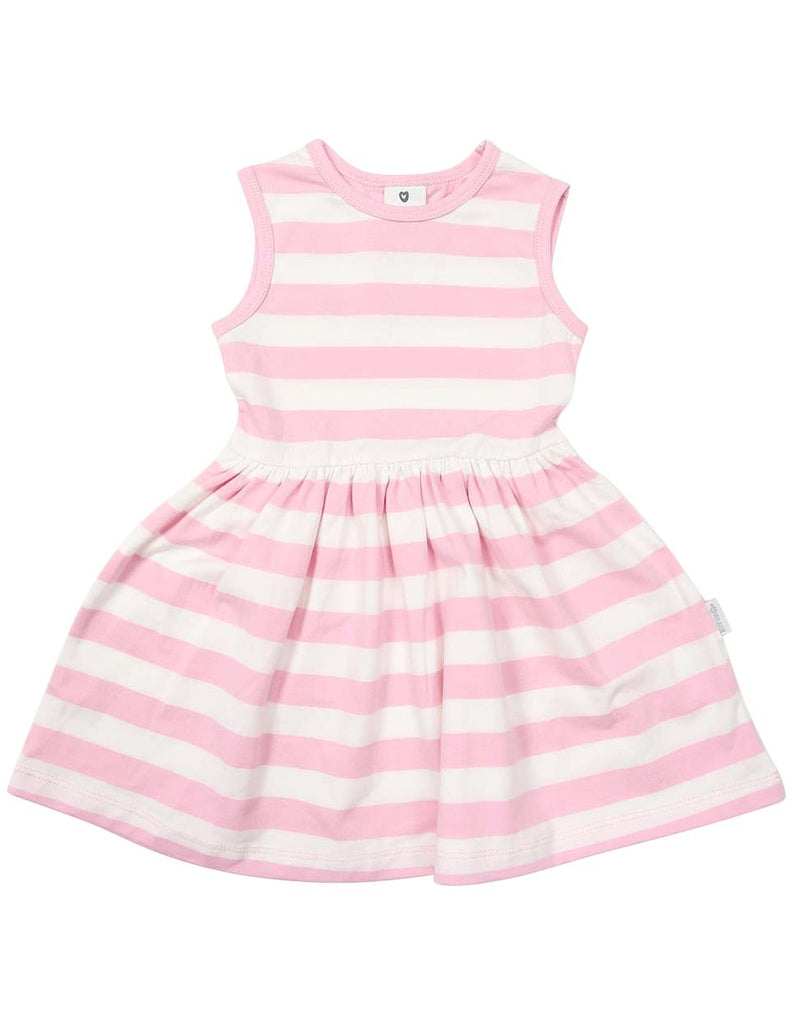 A1240P Striped Cotton Dress-Dress-Korango_Australia-Kids_Fashion-Children's_Wear