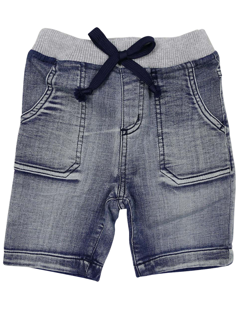 A1224L Denim Knit Short-Pants & Shorts-Korango_Australia-Kids_Fashion-Children's_Wear