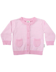 B1219P Striped Cardigan-Cardigans/Jackets/Sweaters-Korango_Australia-Kids_Fashion-Children's_Wear